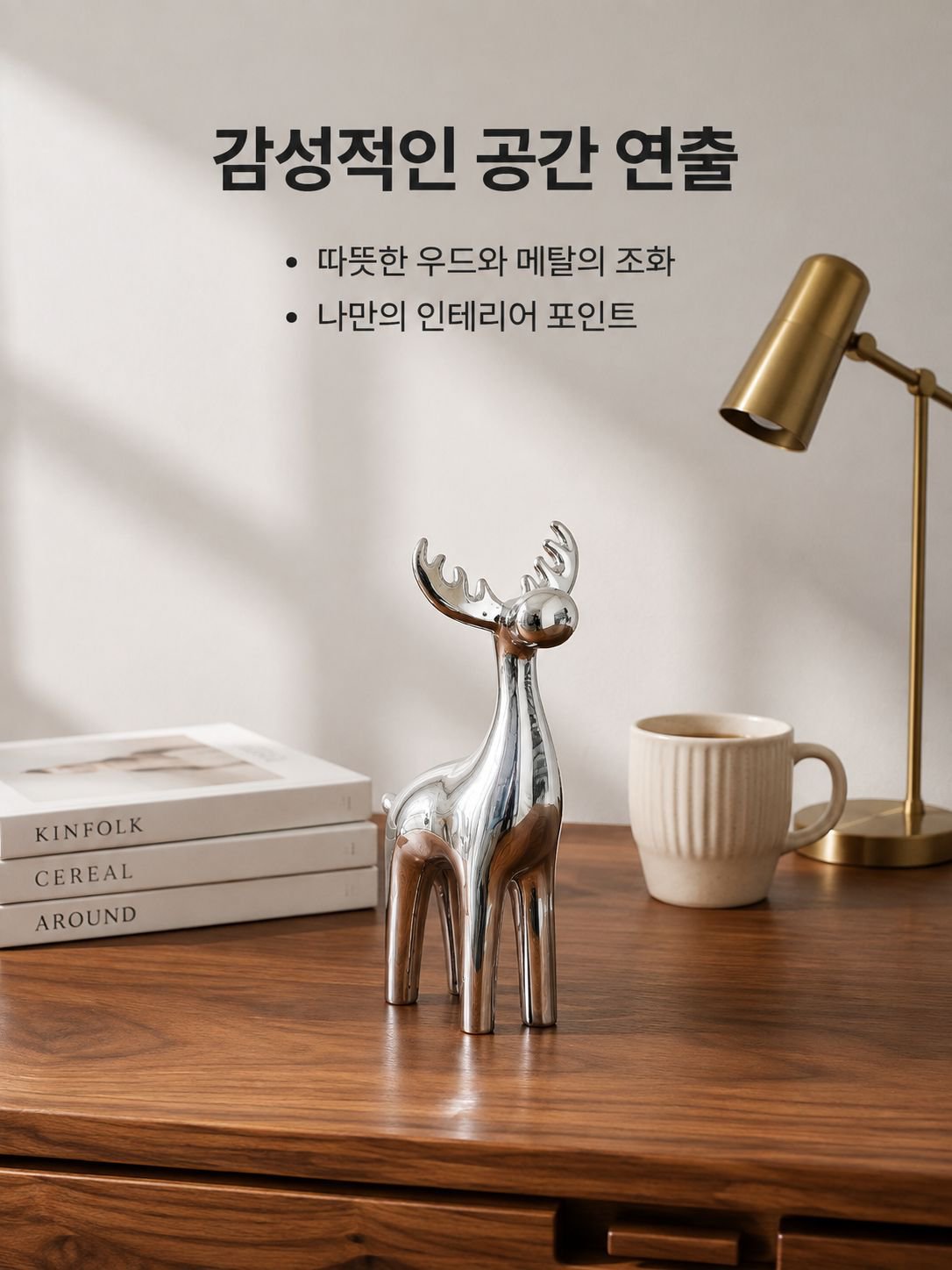 고급 도자기 사슴 장식 소품