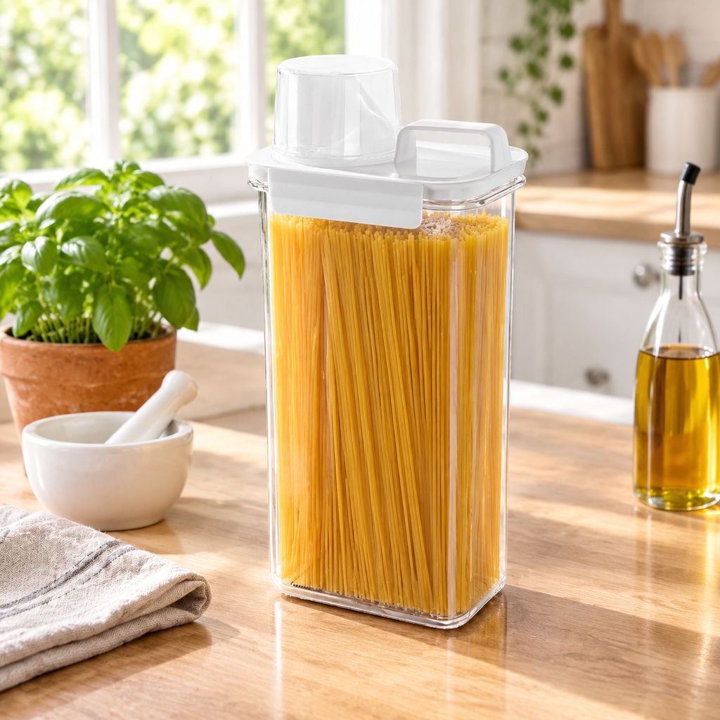 Kitchen grain storage jar