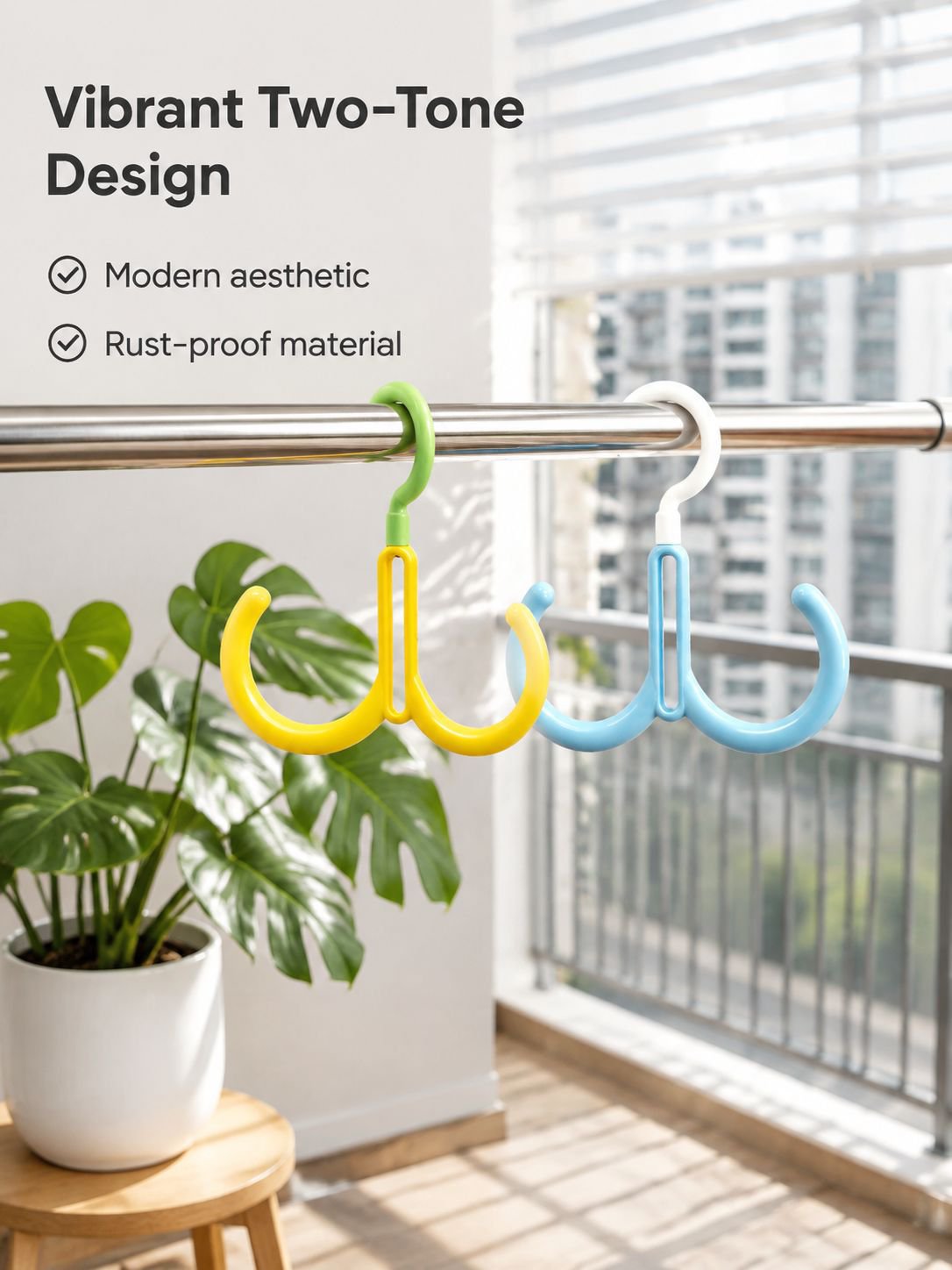 Multi-Arm Swivel Coat Hook Organizer