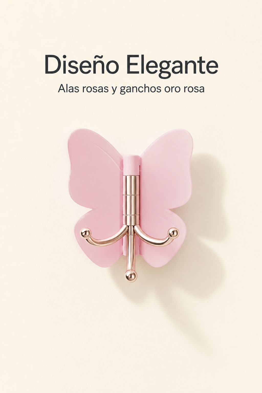 Gancho triple con mariposas giratorias