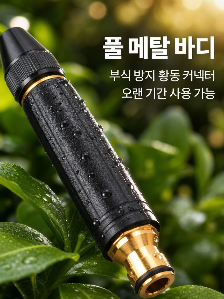원천공장 흑금강 가정용 세척 고압노즐 수도호스 가압세차 세차용 금속물총