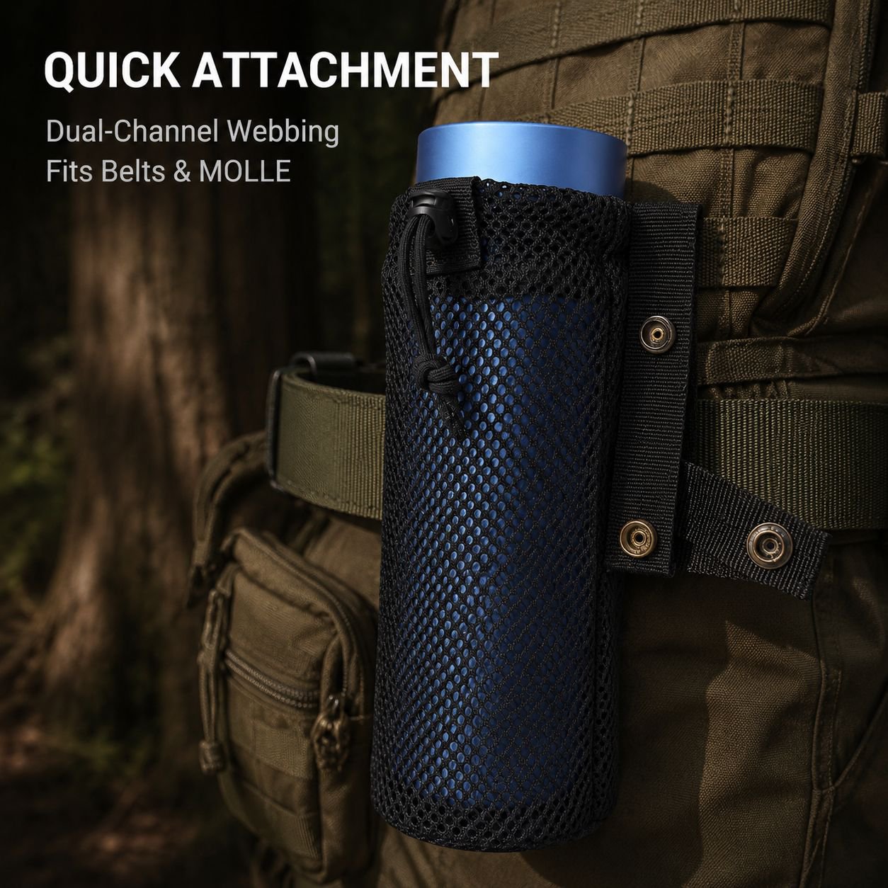 Cycling Hiking Tactical Water Bottle Holder Multifunctional Waist Hanging Pouch
