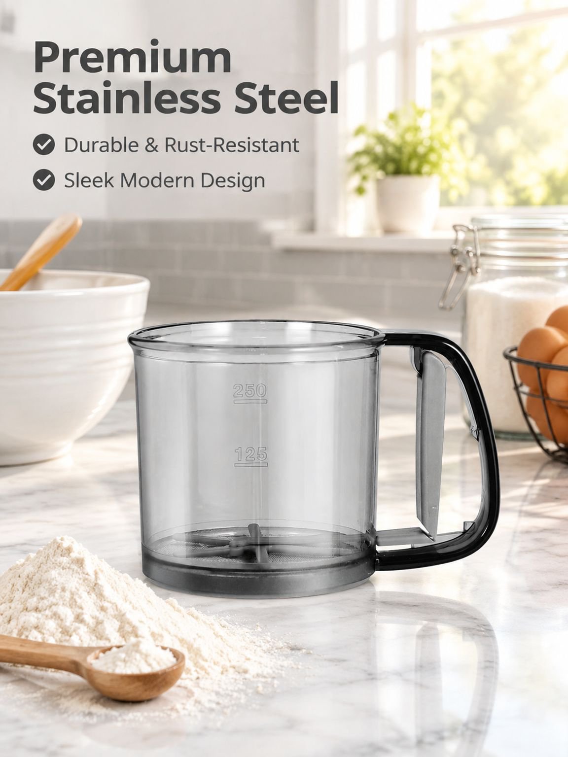 Semi-Automatic Handheld Flour Sifter