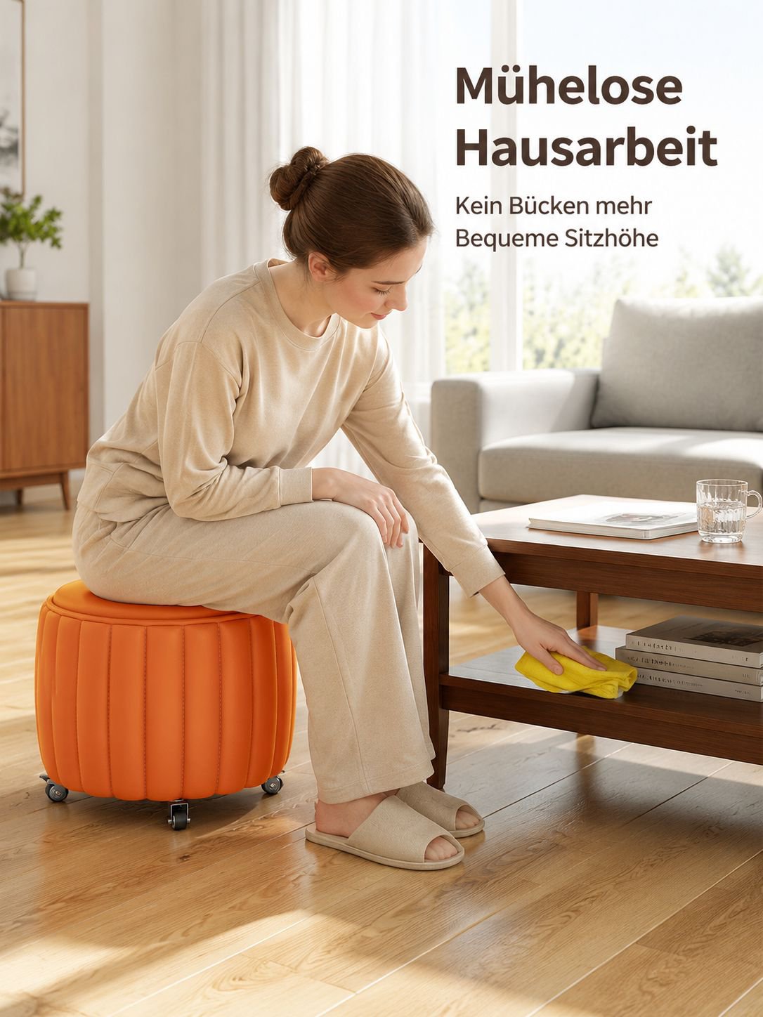 Drehbarer Kürbishocker