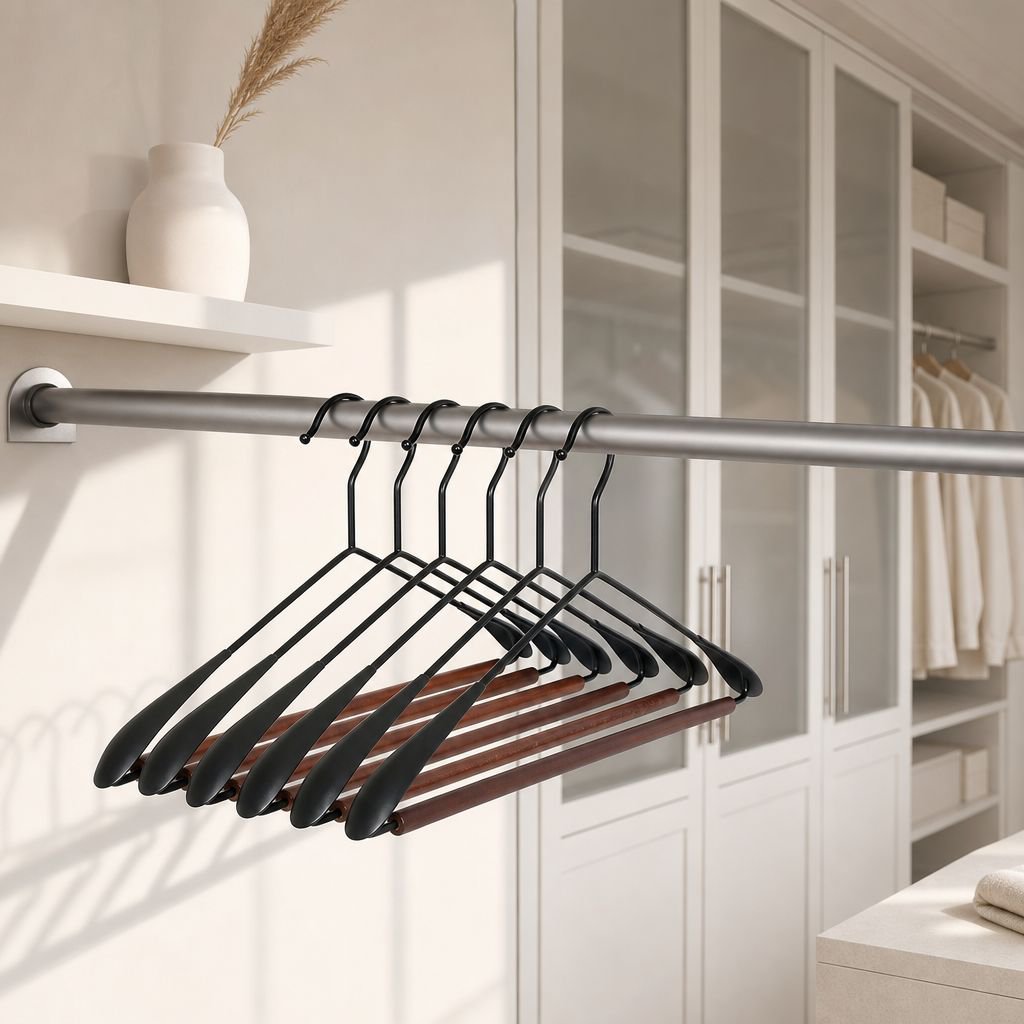 Non-Slip Mark-Free Anti-Bulge Beech Wood Hanger