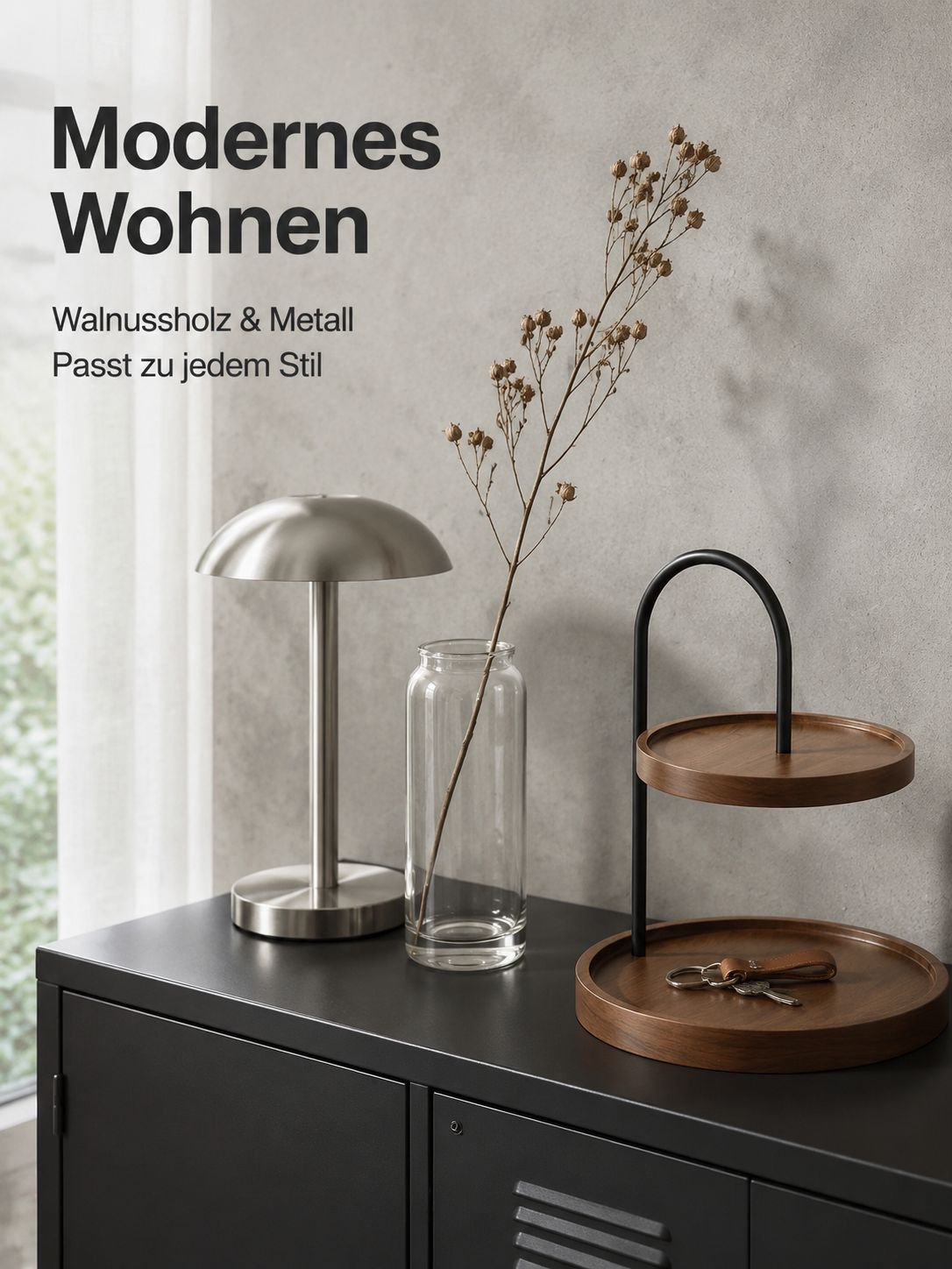 Ablageregal aus Holz für den Eingangsbereich