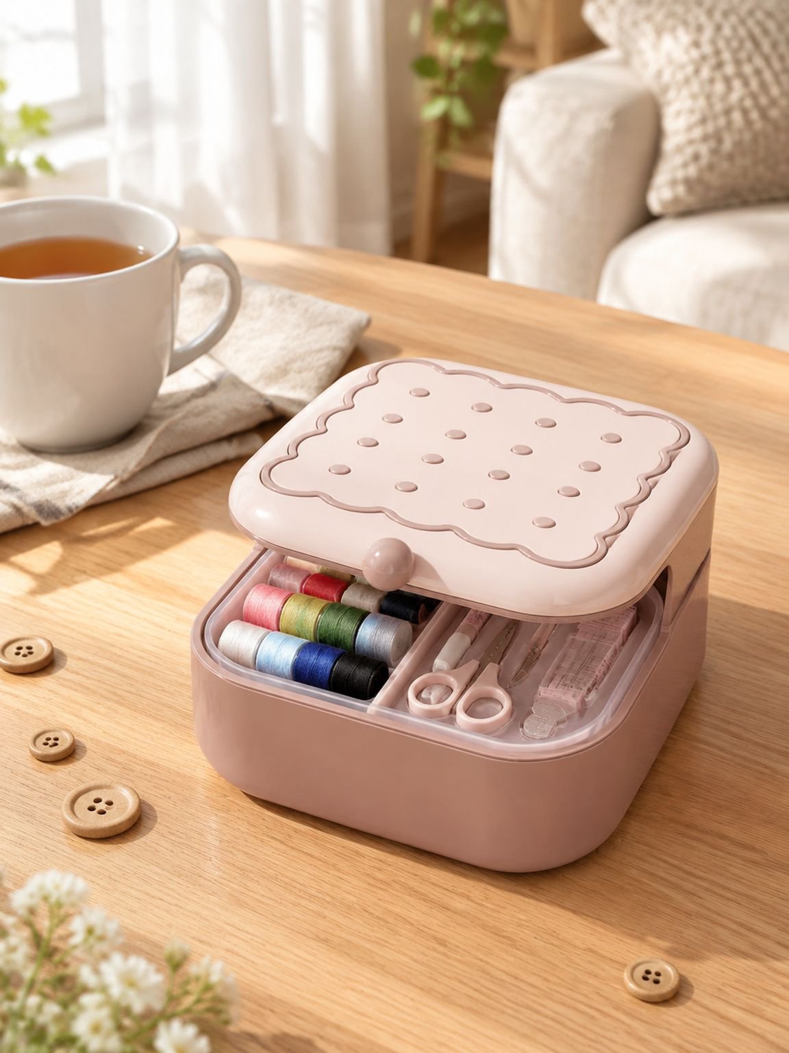 Kit de costura con organizador magnético