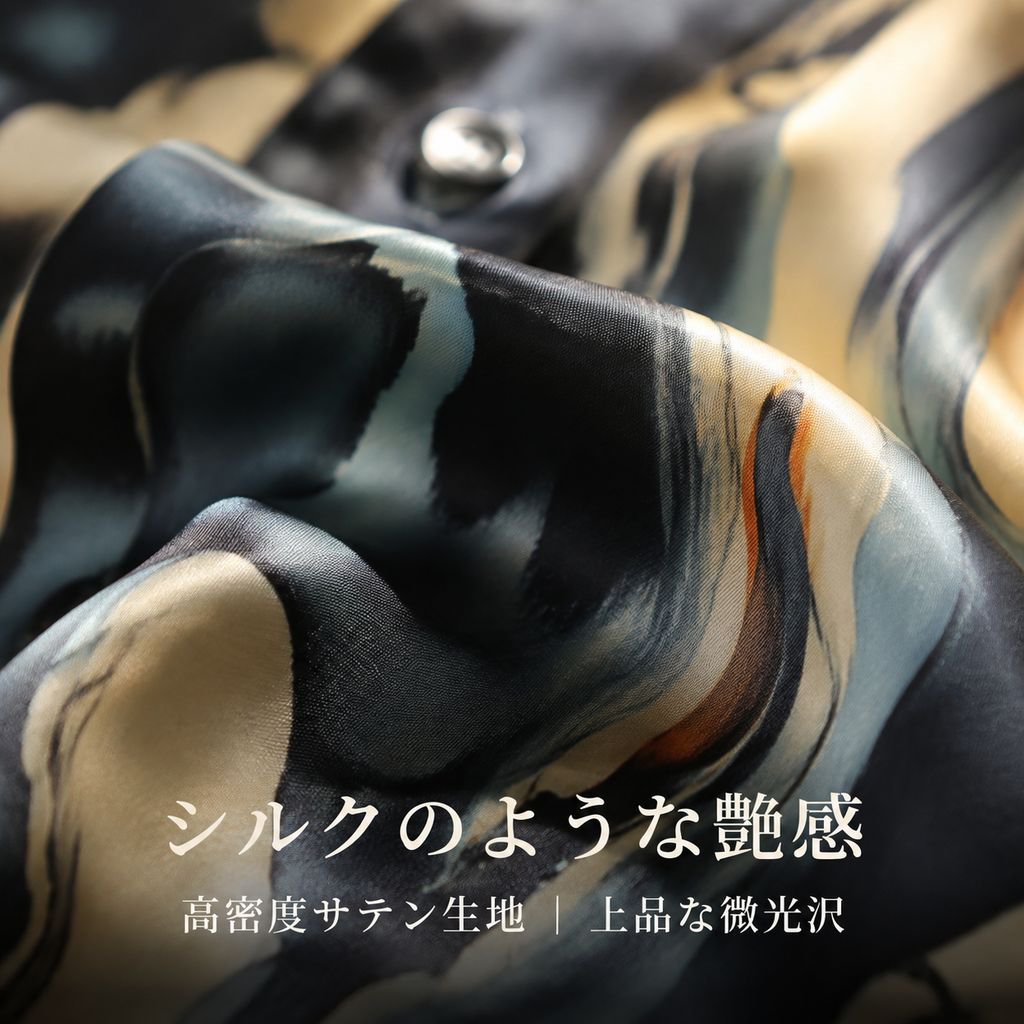 トレンドプリント油絵シャツ メンズ ゆったり長袖ビーチ薄手アウター