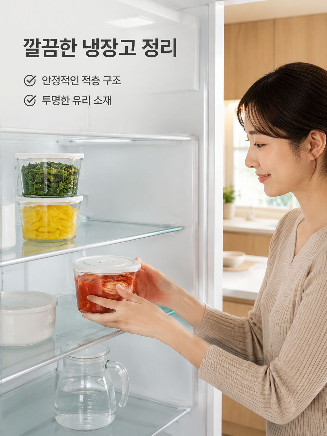 고온 내성 유리 김치 항아리
