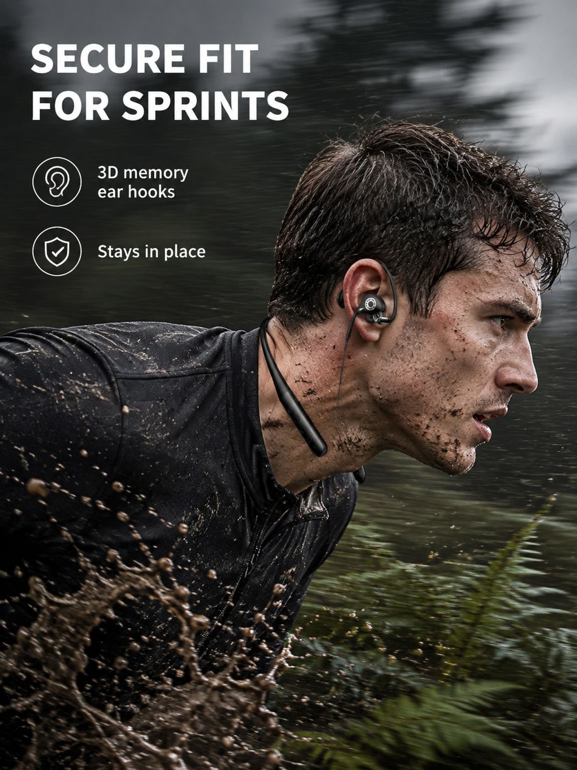 Active noise cancelling Bluetooth sports headphones