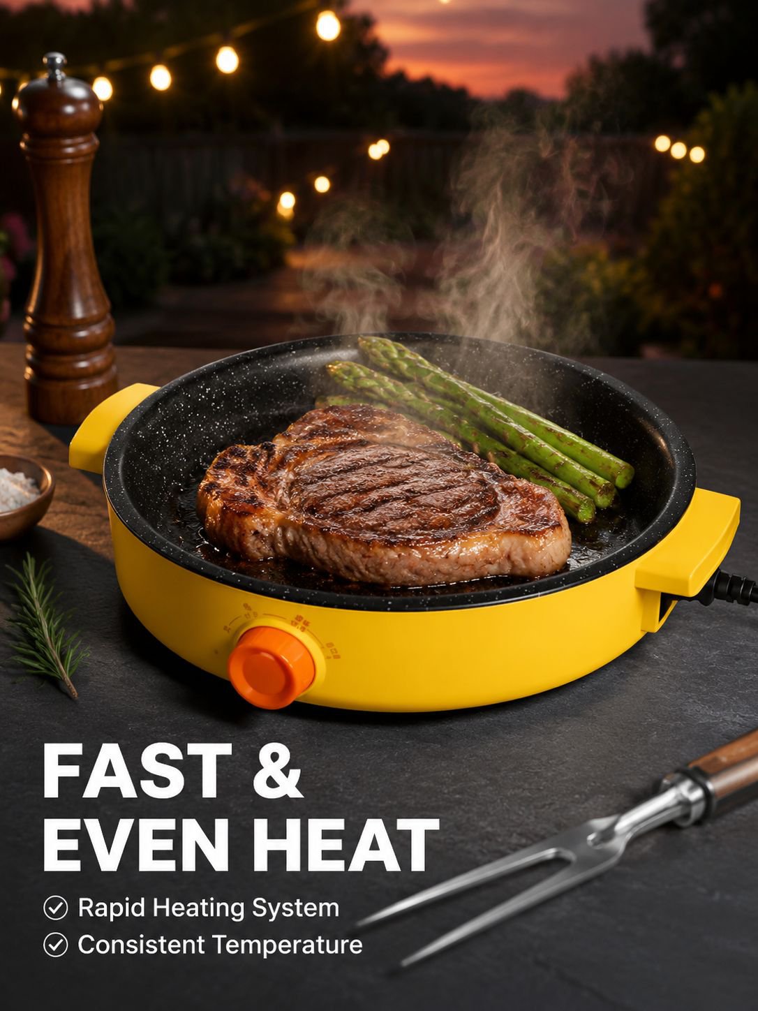 Outdoor Portable Multifunctional Electric Grill Pan
