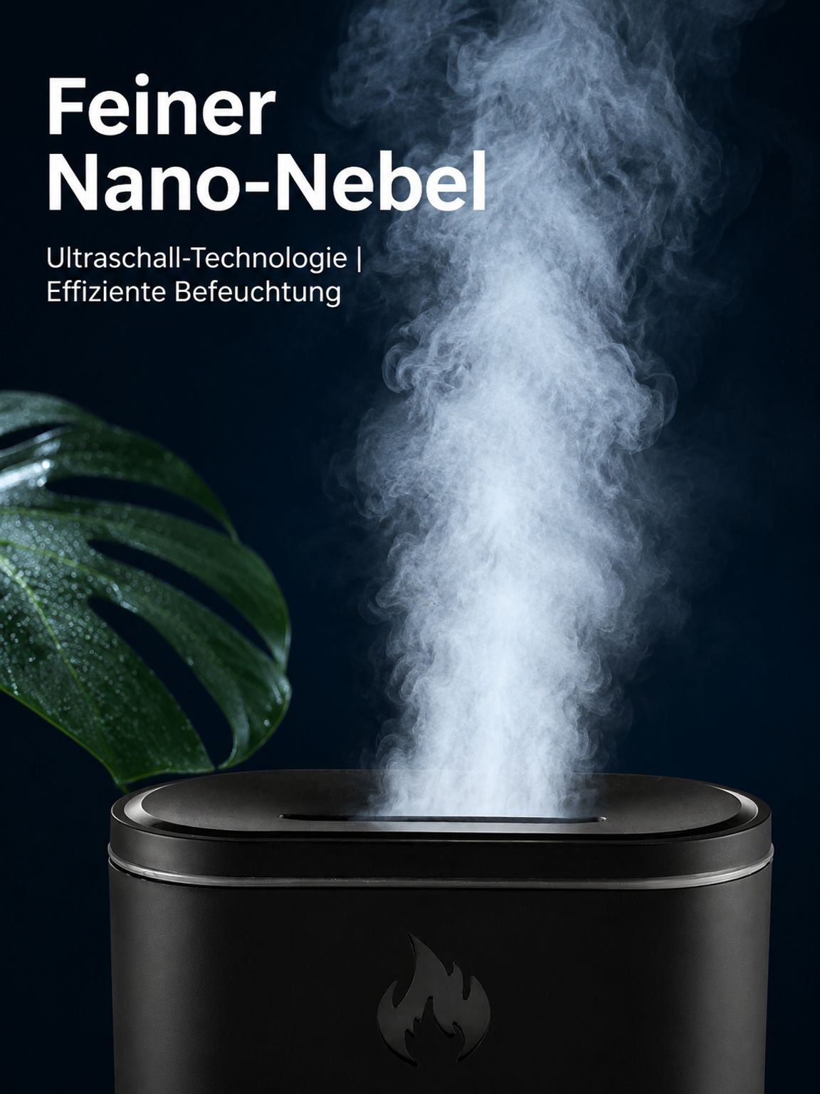 Flammen-Effekt Aroma Diffusor mit USB-Stecker und Nachtlicht für Zuhause