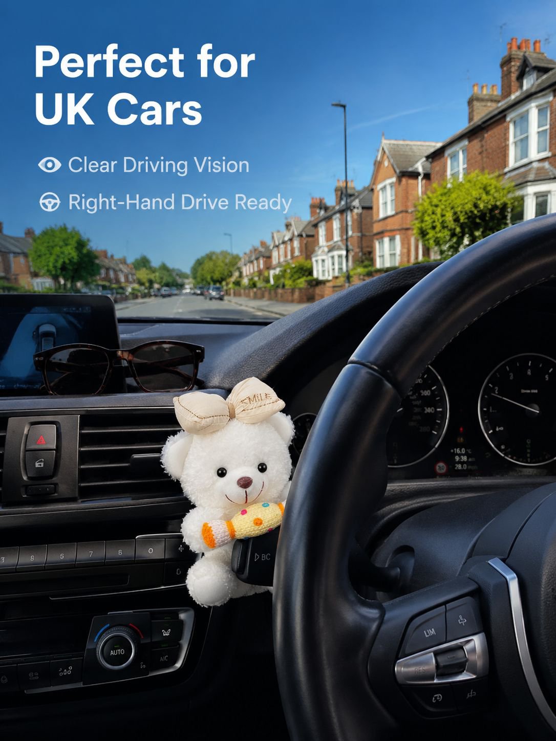 Cute Bear Gear Shift & Wiper Lever Decor Car Interior Goddess Style