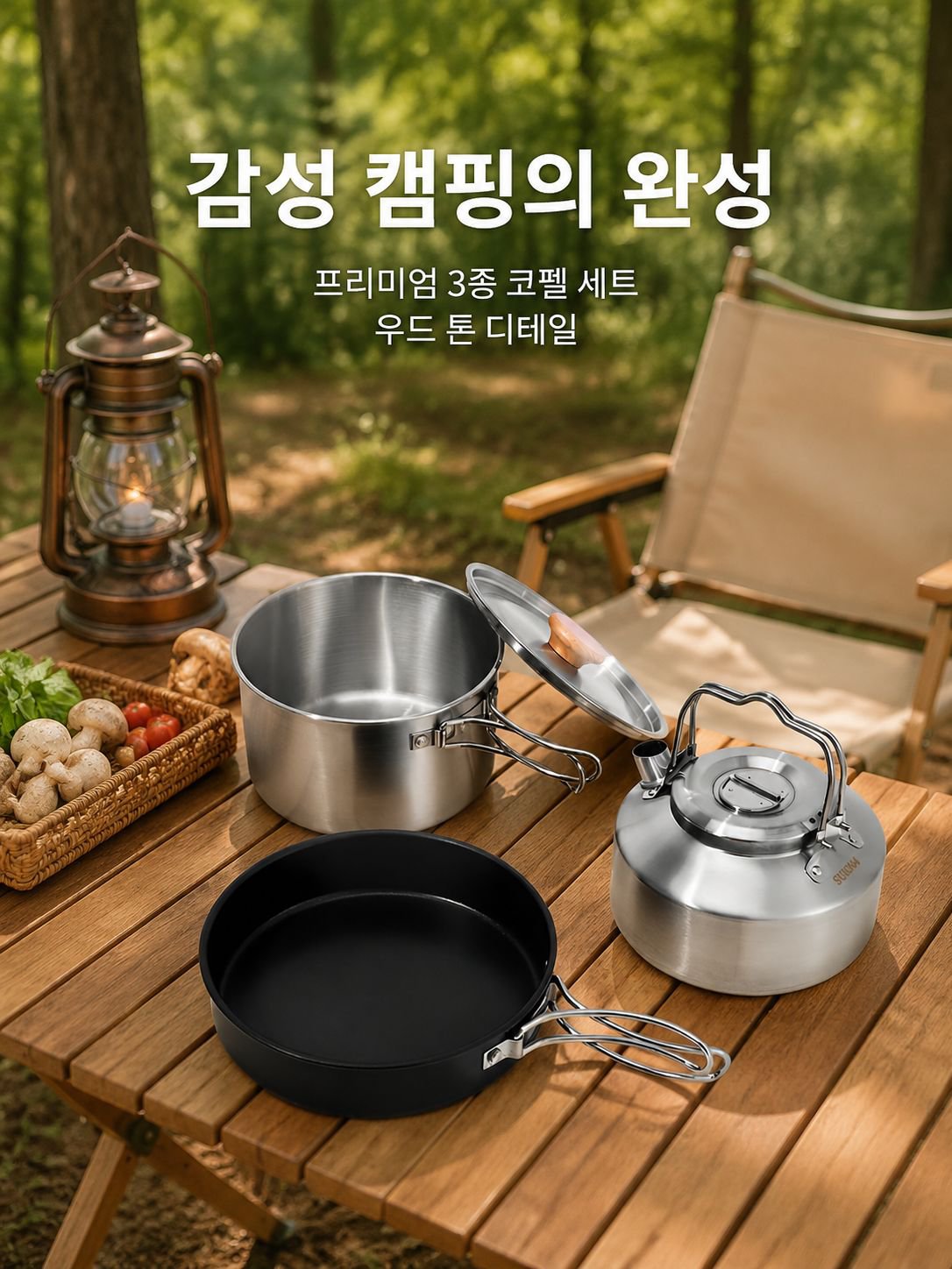 야외 캠핑 냄비