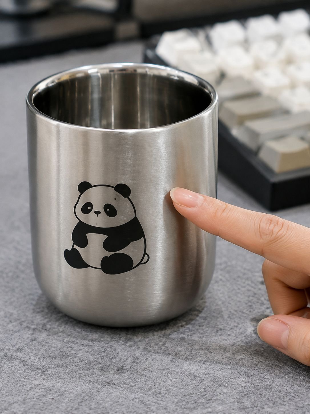 Vaso de acero inoxidable 316 para leche, resistente y fácil de limpiar