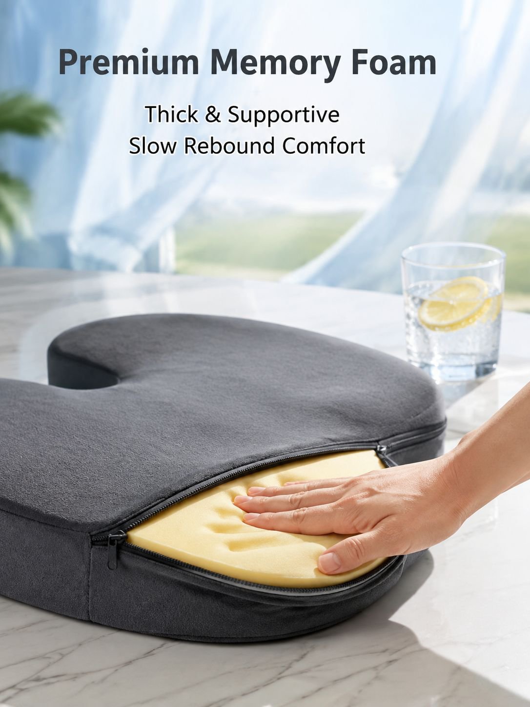 Tailbone decompression cushion