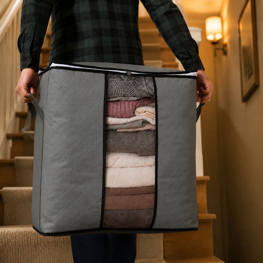 Thick Large Capacity Storage Bag, Dual-use Organizer for Home and Travel