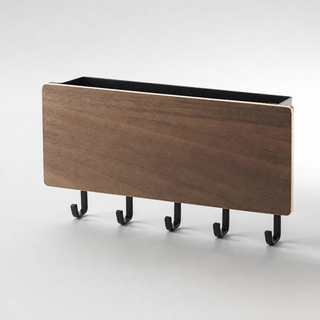 Durable metal key holder rack for entryway storage