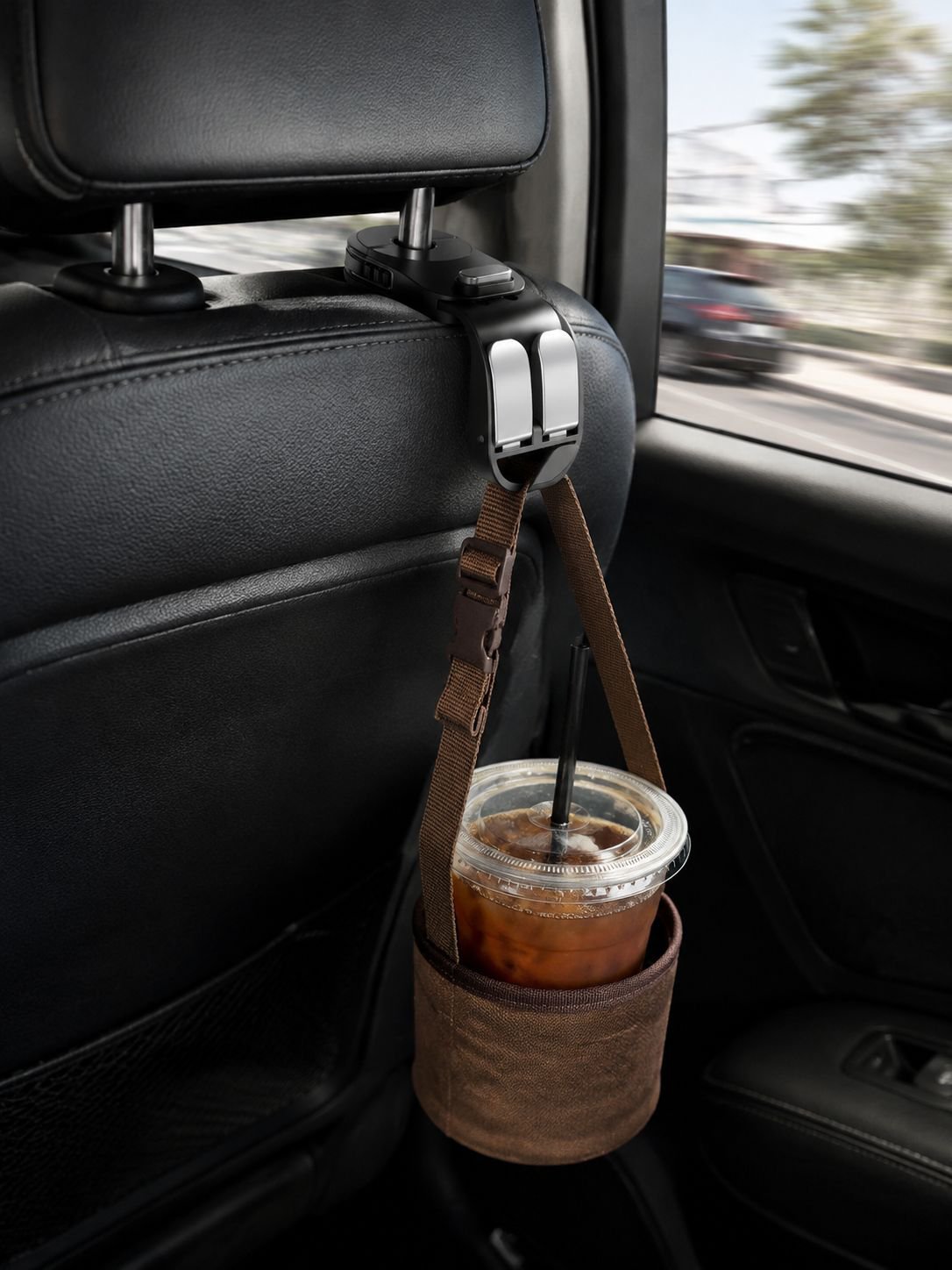 Robuster und langlebiger Auto-Doppelhaken für Handtaschen
