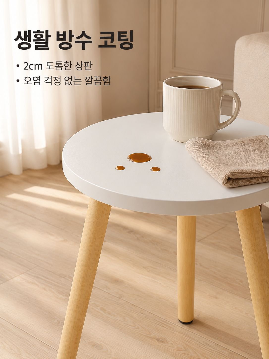 창의적인 원형 소형 테이블