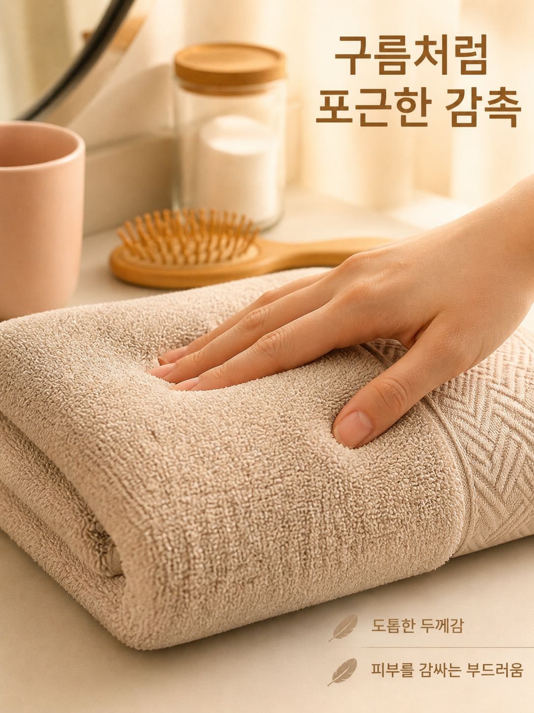 부드럽고 도톰한 순면 타월