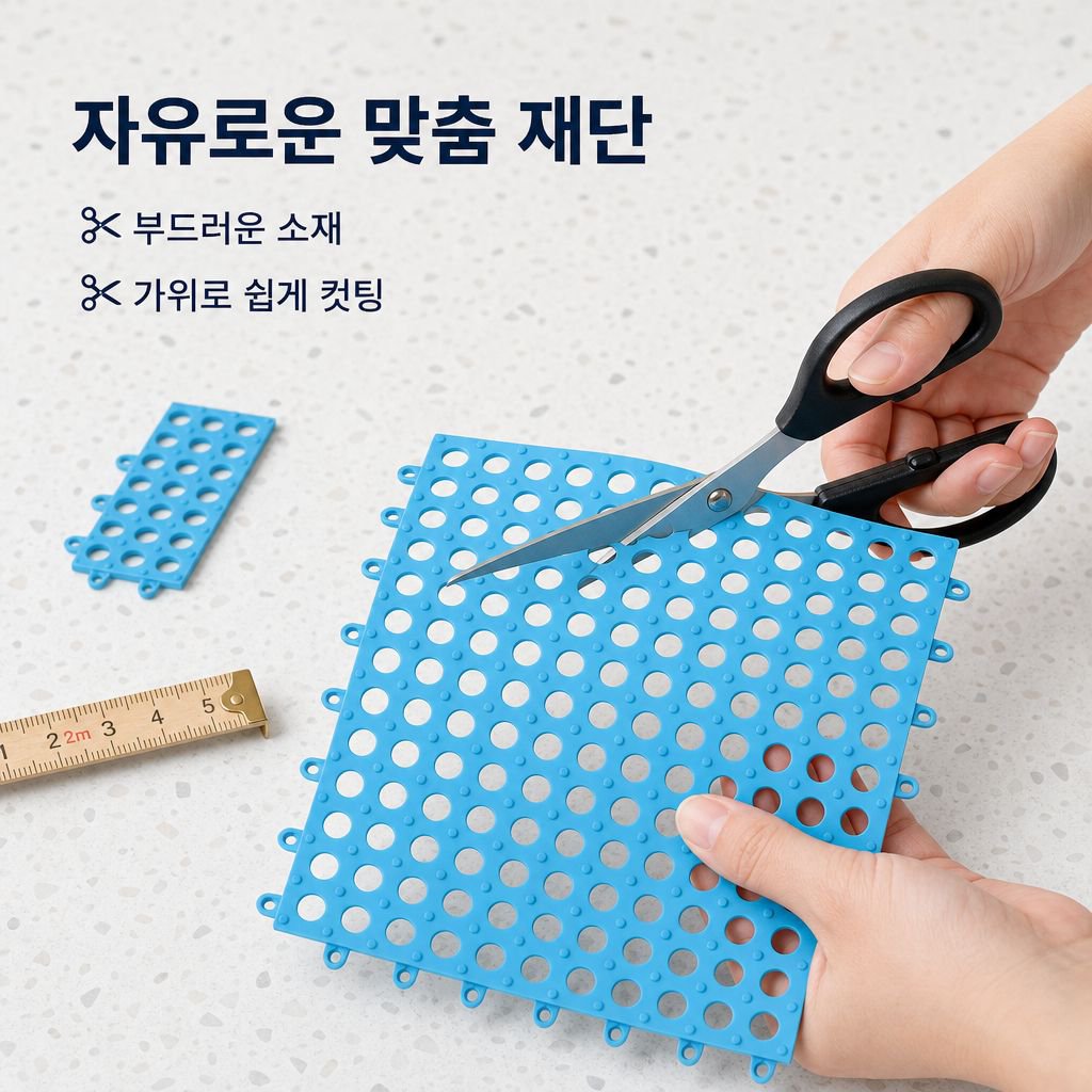 화장실 욕실 타공 미끄럼방지 매트 수영장 전용
