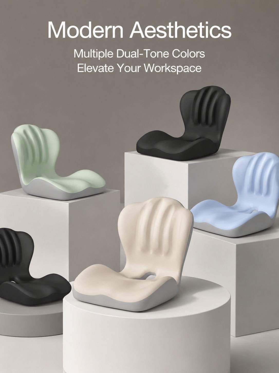 Memory foam one-piece backrest seat cushion