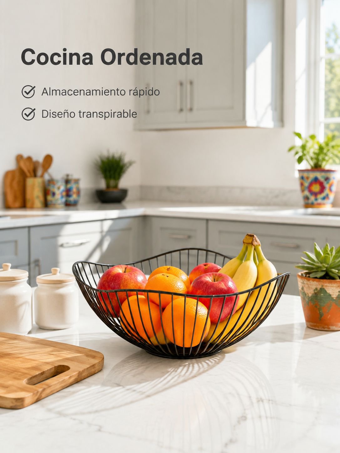 Plato de fruta de hierro forjado con hojas de loto