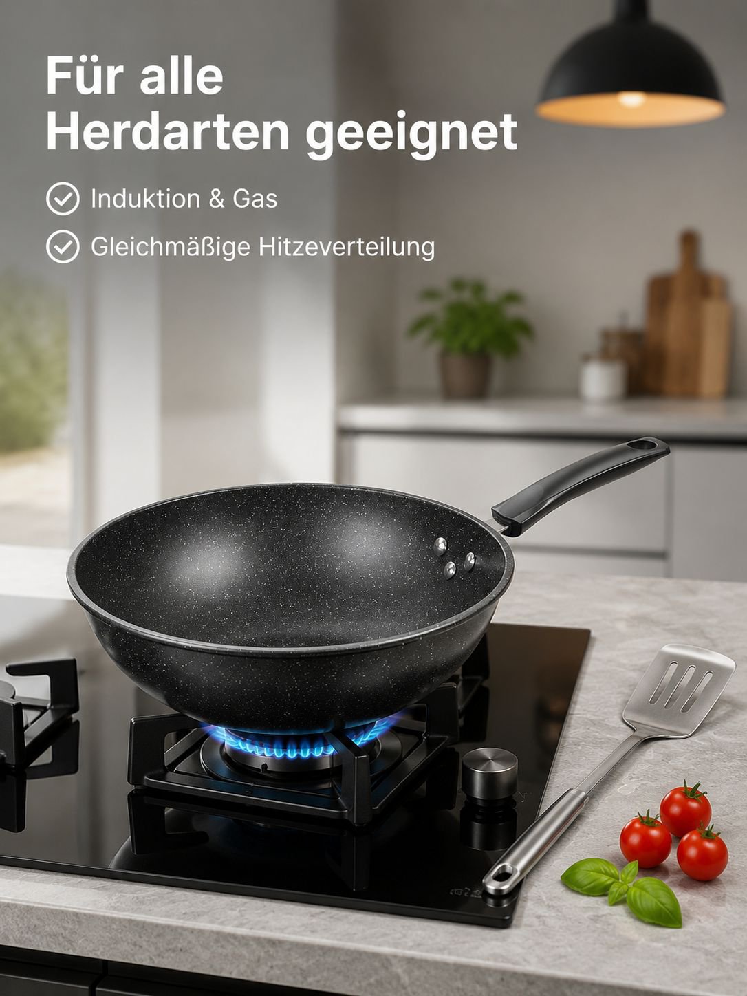 Fettarmes Kochen mit Maifan-Steinwok