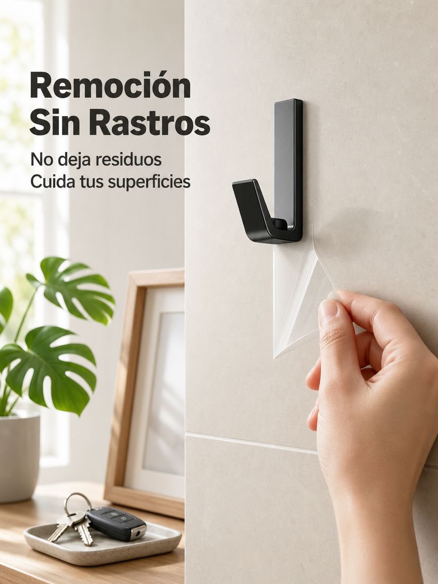 Ganchos adhesivos fuertes para pared sin taladro