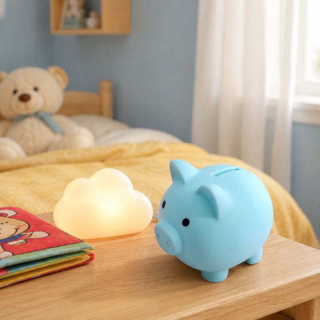 Golden Piggy Bank for Kids with Coin Slot