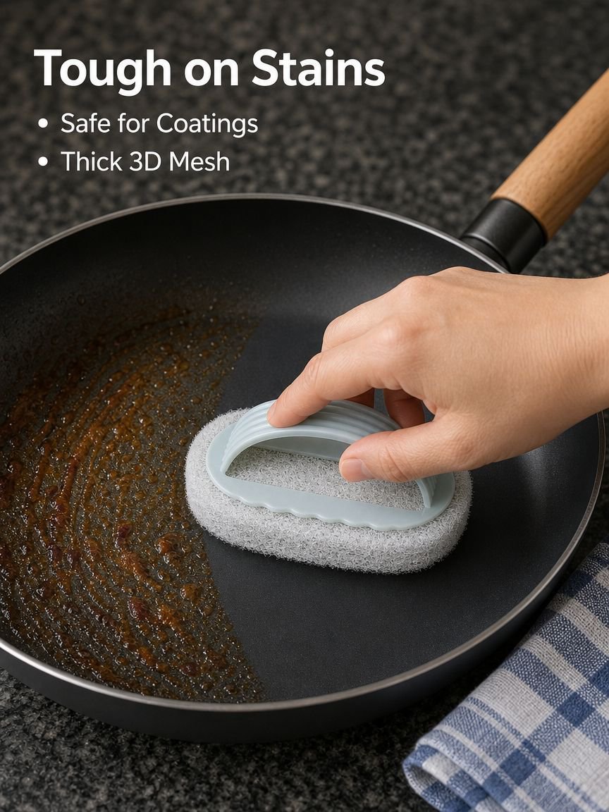 Sponge brush with handle