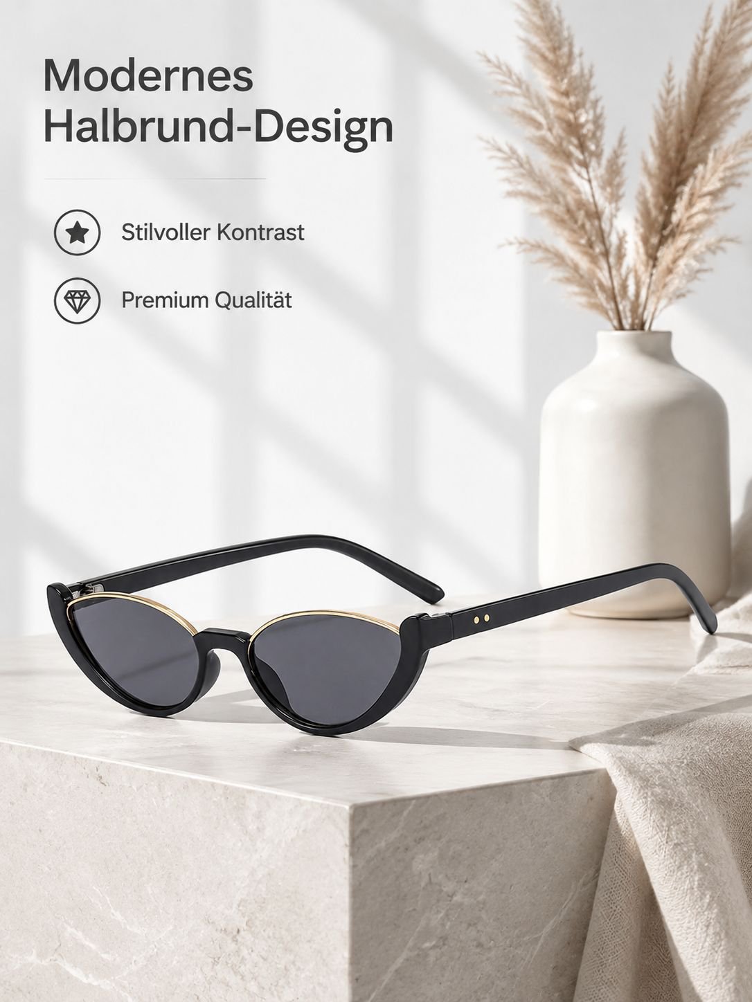 Halb-Rahmen Sonnenbrille mit individuellem Stil