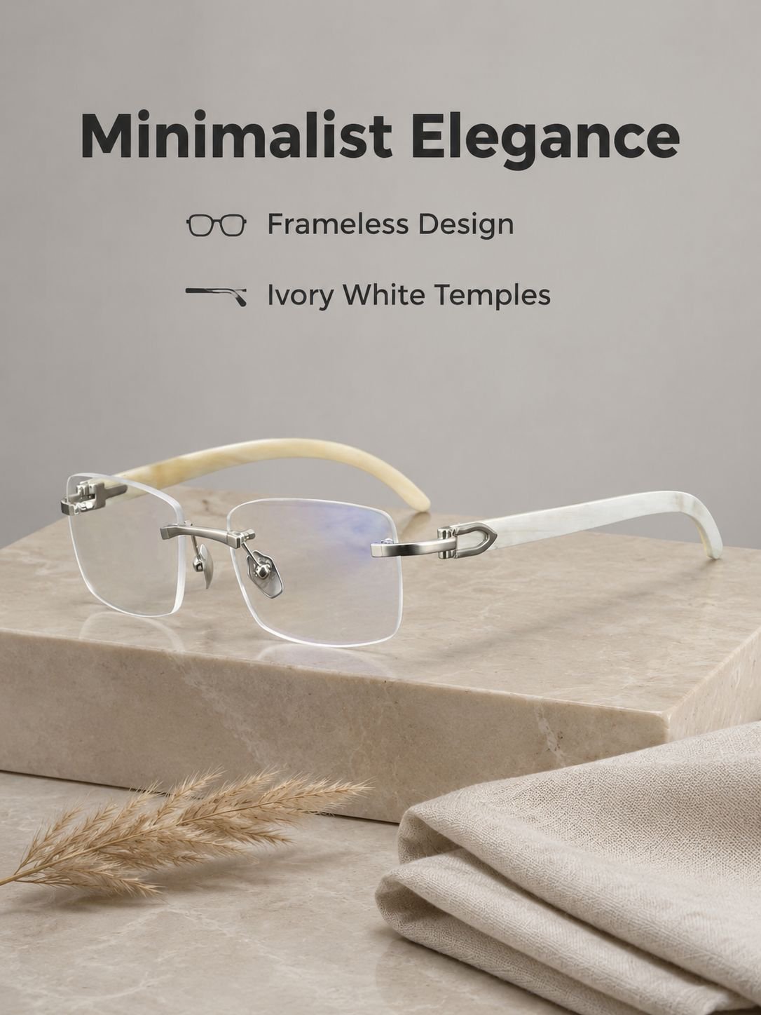 New frameless reading glasses