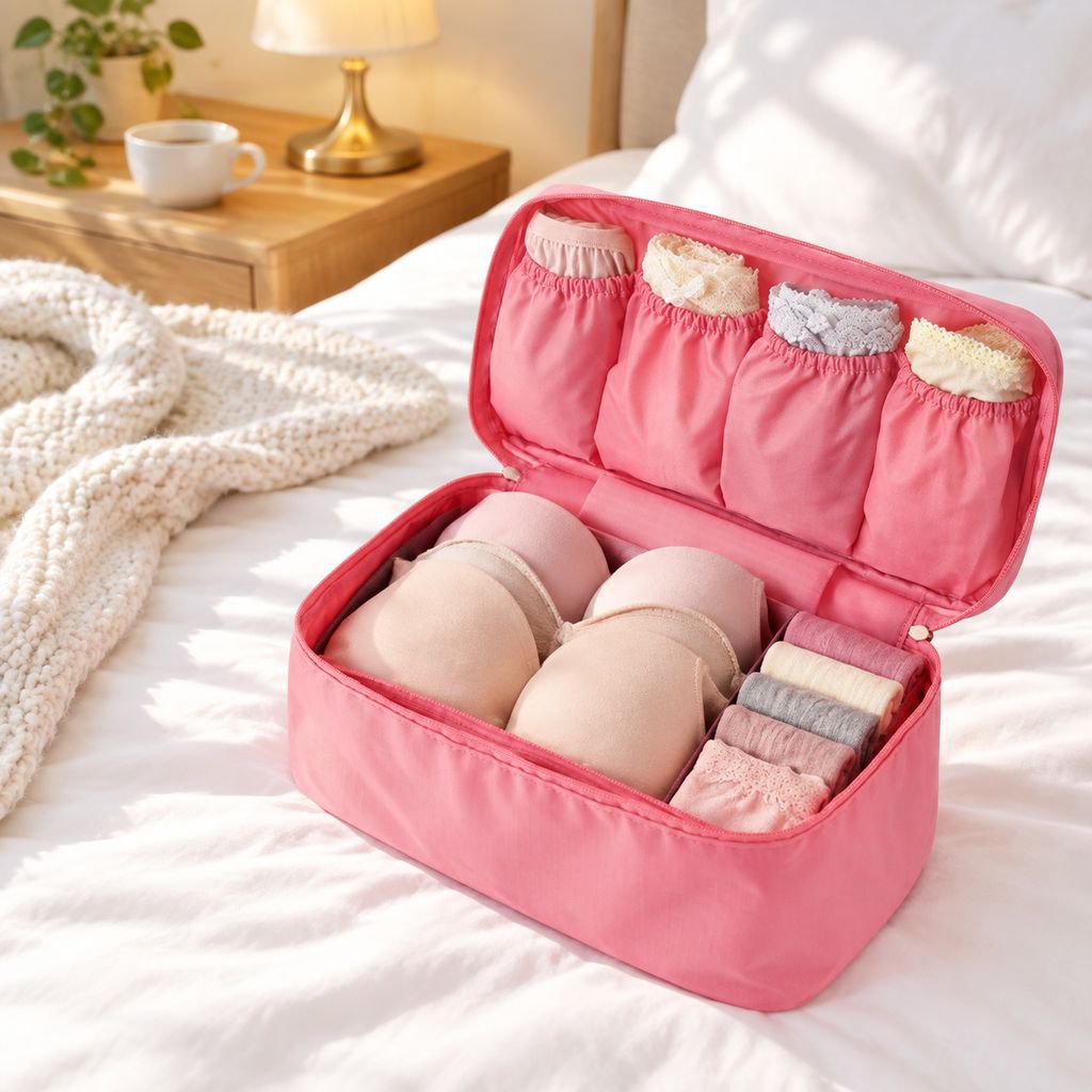 Bolsa de almacenamiento portátil para ropa interior de viaje