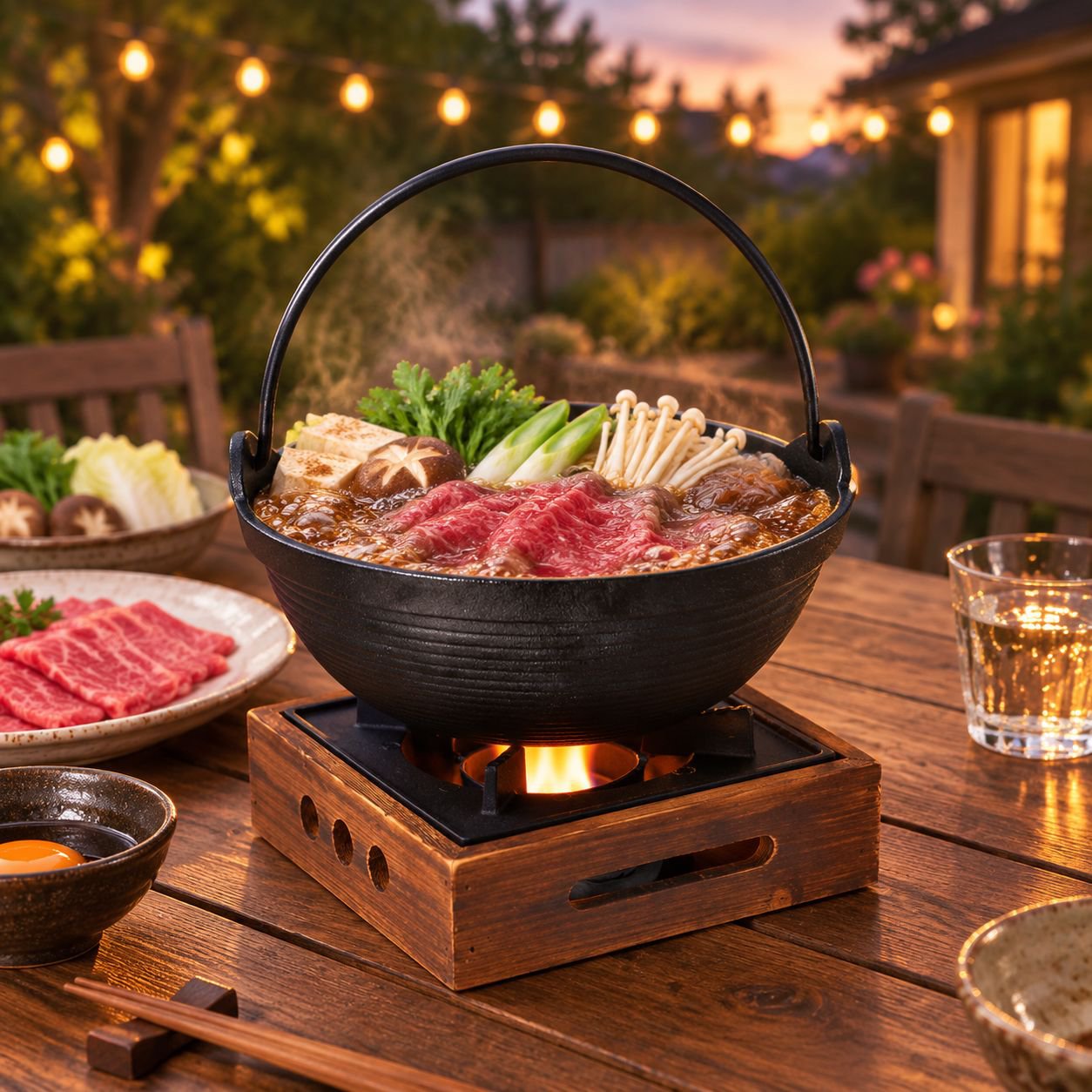 JS Sukiyaki Hanging Cast Iron Pot