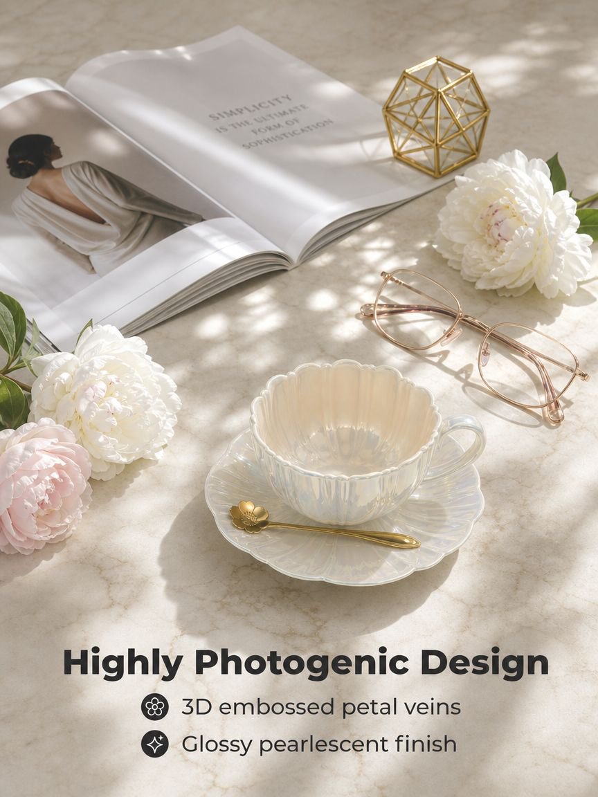 Petal Coffee Cup and Saucer Set