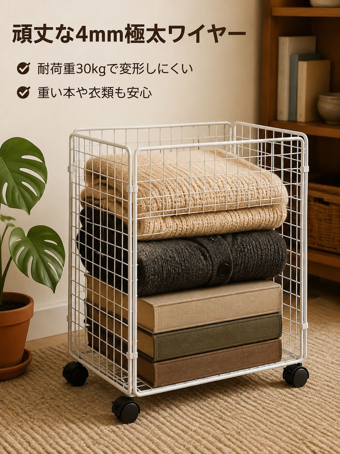 錬鉄製収納バスケット