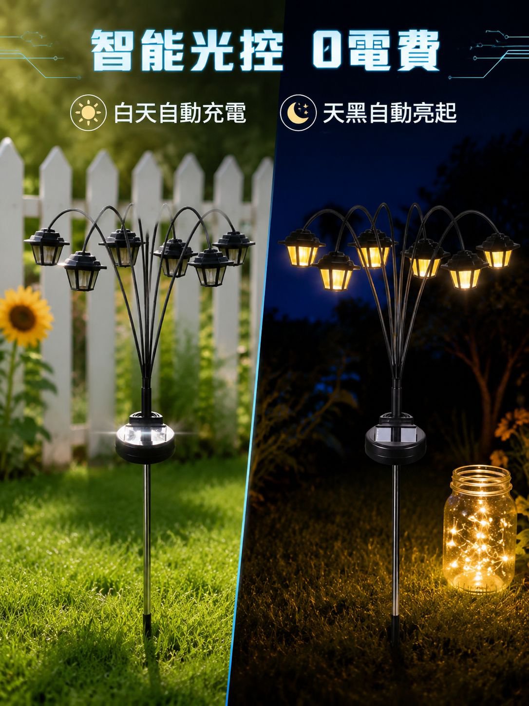 花園別墅草坪太陽能燈