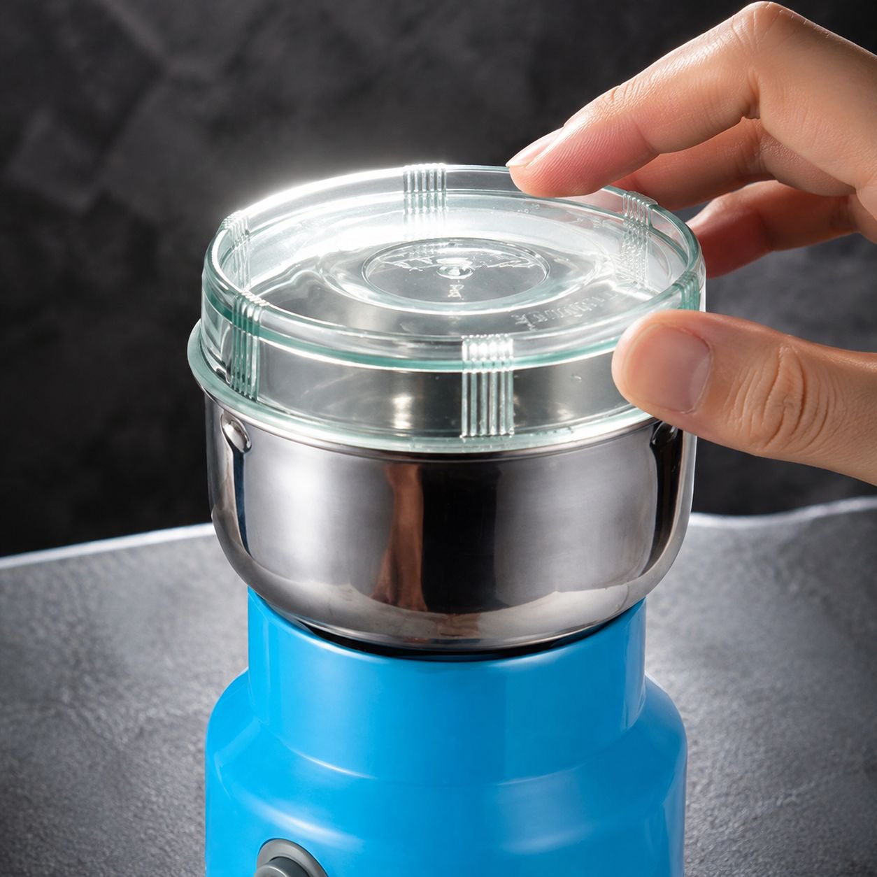 Broyeur électrique compact en acier inoxydable