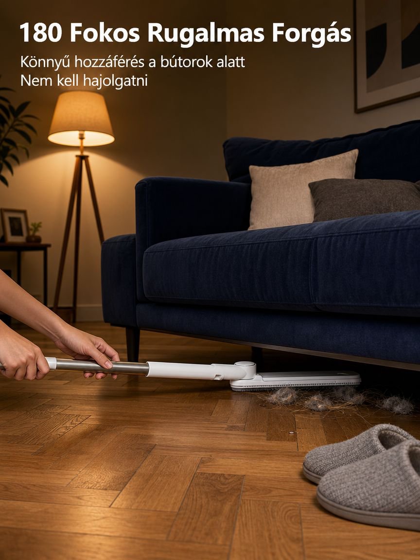  kisállat szőrtisztító kefe hosszú nyéllel, padlótörlő