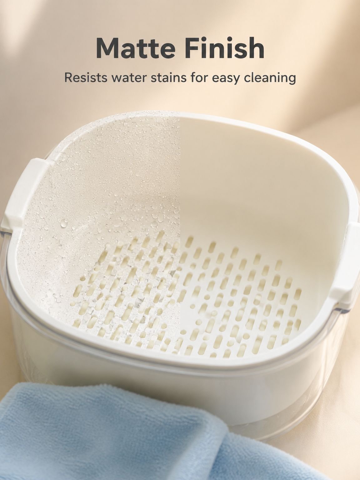 BPA-free plastic double layer drain basket