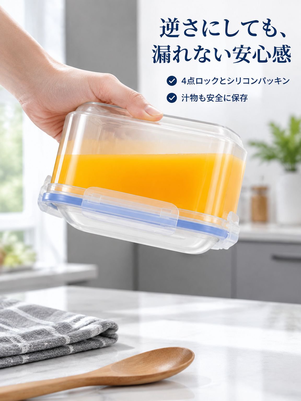 密閉水切り保存容器