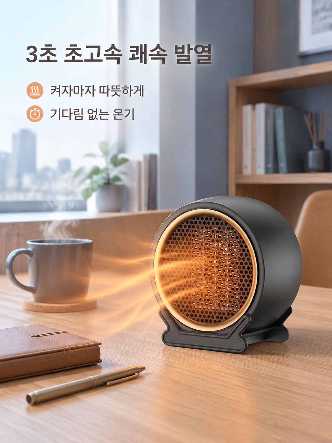 작고 에너지 효율이 높으며 조용한 가정용 난방기