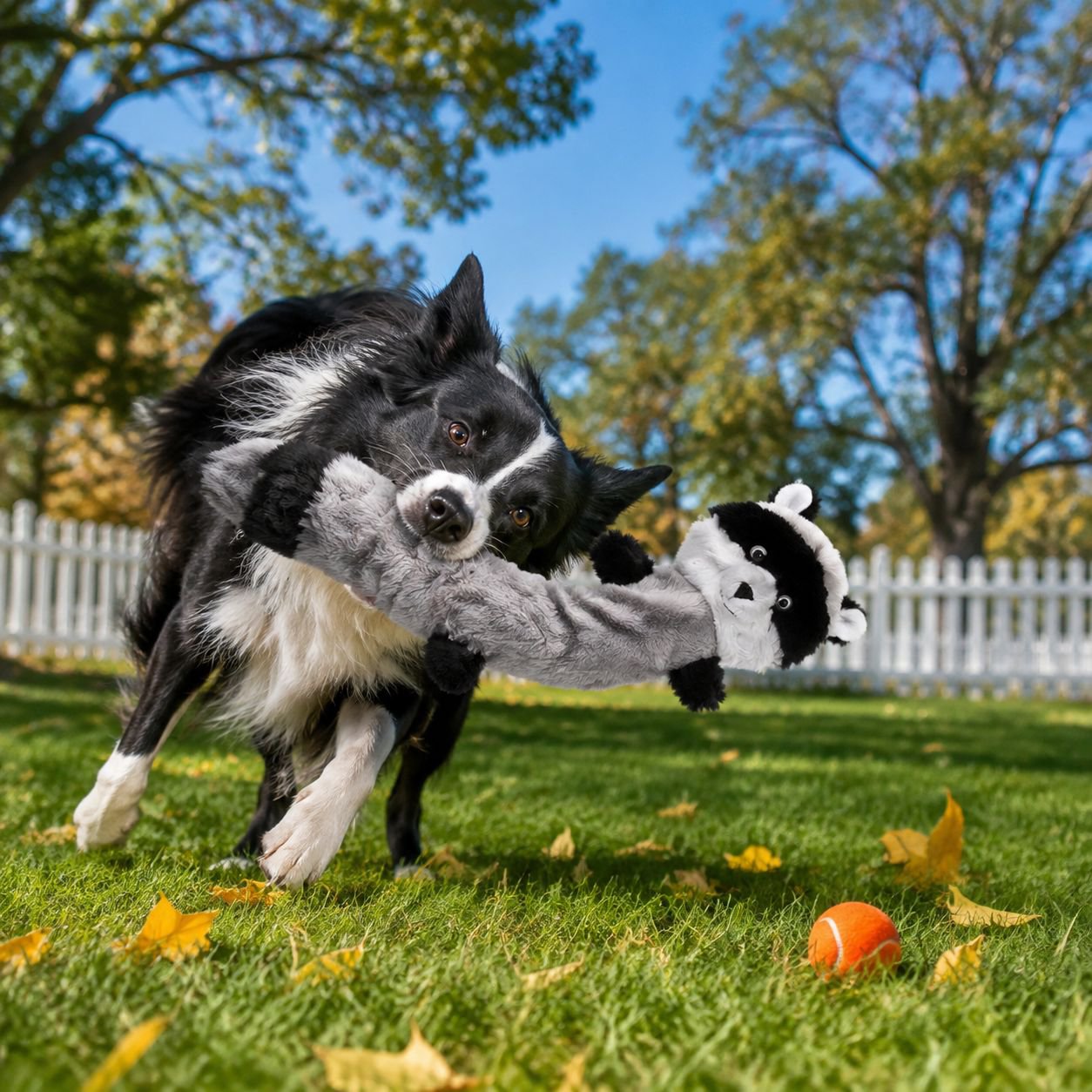 Plush toys with durable, chewable, and teeth-cleaning properties for dogs.