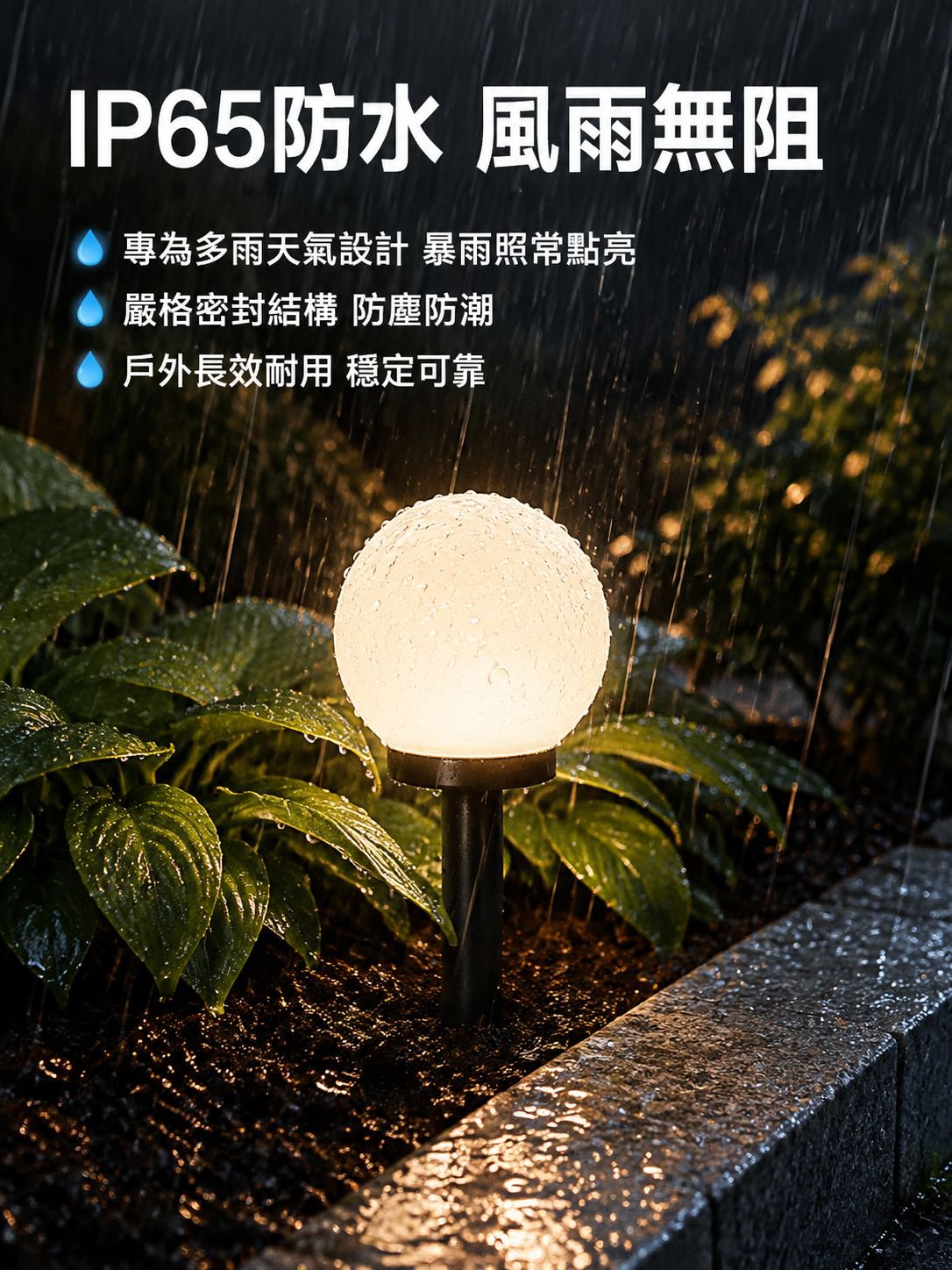 庭院插地球泡太陽能景觀燈
