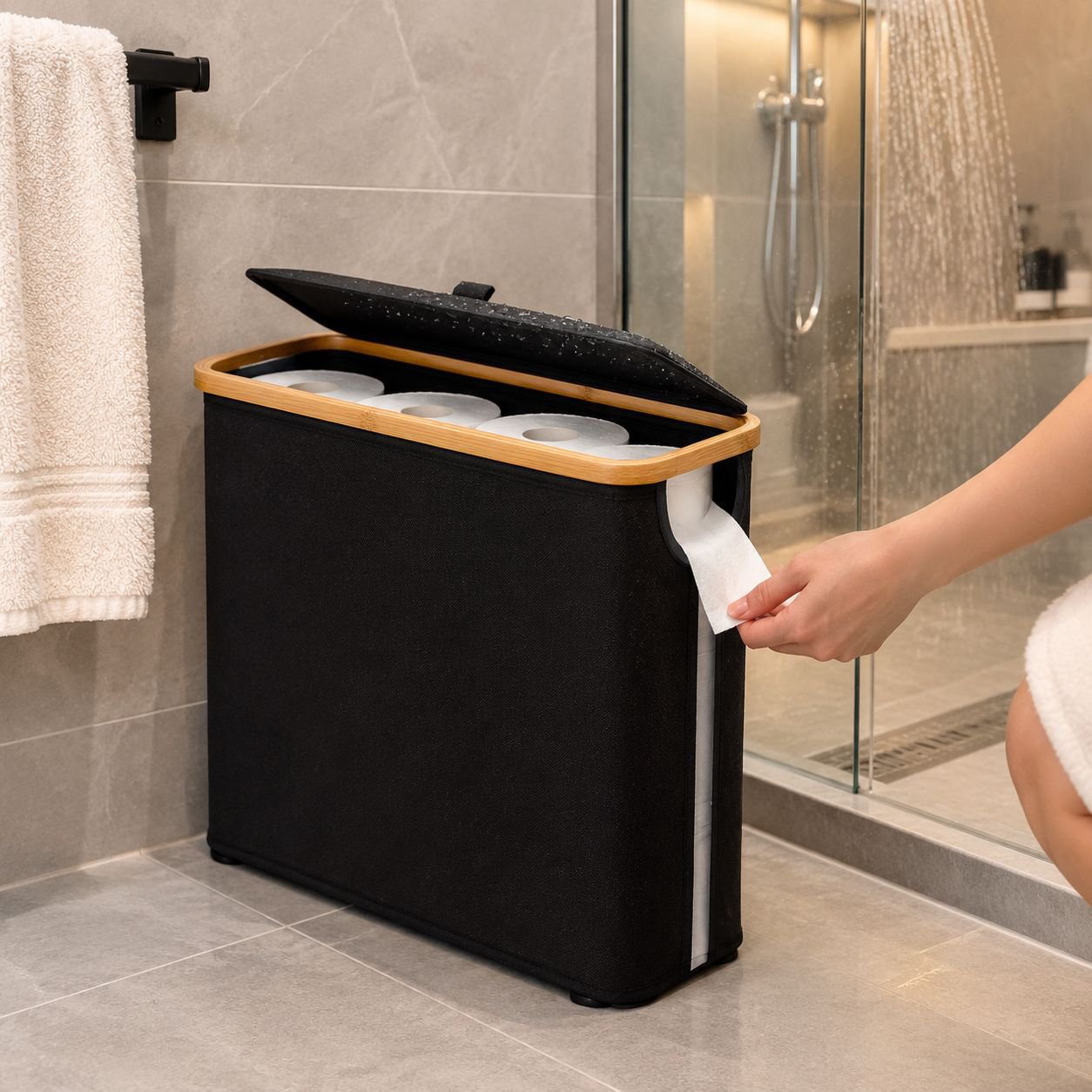 Cesta de almacenamiento de papel higiénico para baño Caja de almacenamiento de papel higiénico Estan