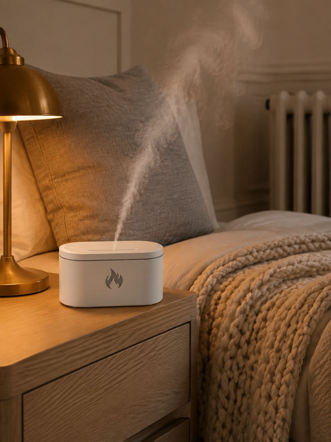 New Colorful Simulation Flame Aroma Diffuser USB Plug-in Home Desktop Ambient Night Light Atomizing 