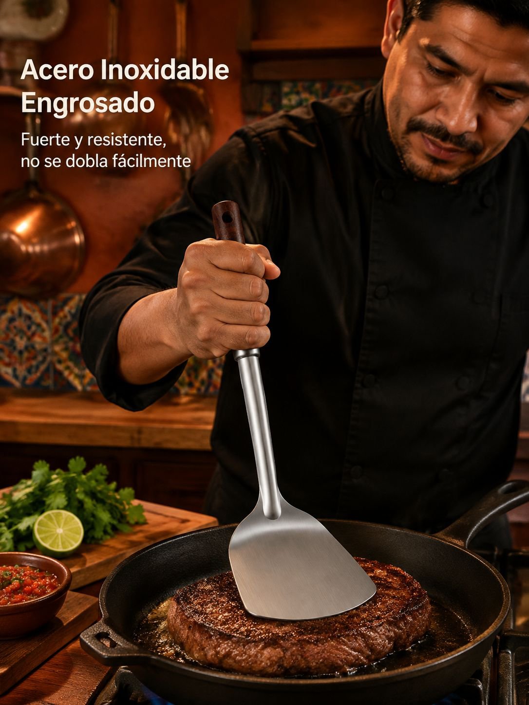Espátula resistente al calor para cocina mexicana