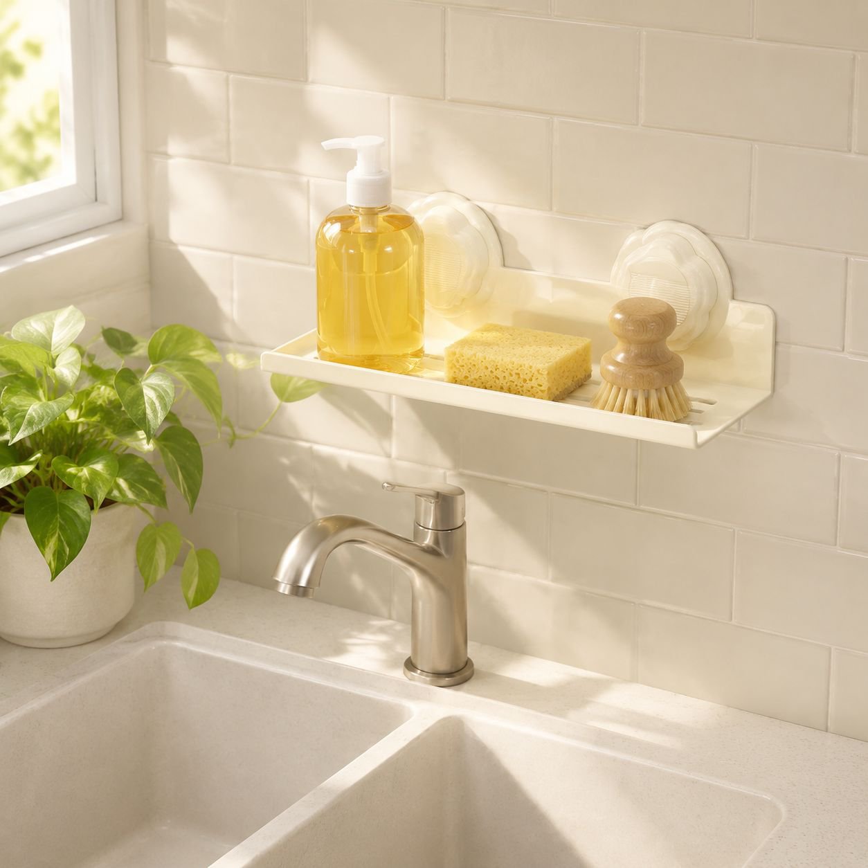 Accesorio organizador para grifo de baño